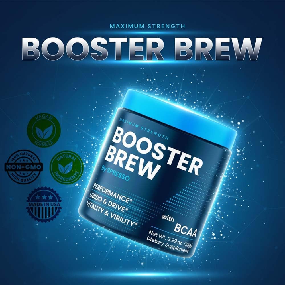 Booster Brew Natural Male Vitality and Energy Supplement